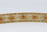 Vintage 18k gold bracelet with citrine quartz, 50s