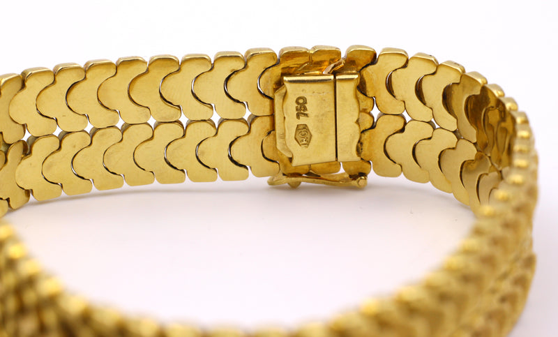Bracciale in oro 18k scatolato , anni 50. - Antichità Galliera