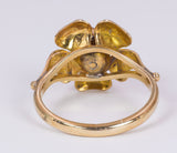 Vintage Goldring mit Diamantrosetten, 40er Jahre - Antichità Galliera