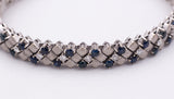 Bracelet in white gold, sapphires and brilliant cut diamonds - Antichità Galliera