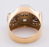 Gold- und Silberring mit Diamantrosetten, 30er Jahre - Antichità Galliera