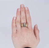Antiker Art Decò Ring aus 18 Karat Gold mit altem Diamanten im Minenschliff, 30er / 40er Jahre - Antichità Galliera