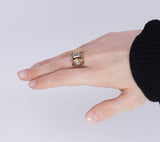 Antiker Art Decò Ring aus 18 Karat Gold mit altem Diamanten im Minenschliff, 30er / 40er Jahre - Antichità Galliera