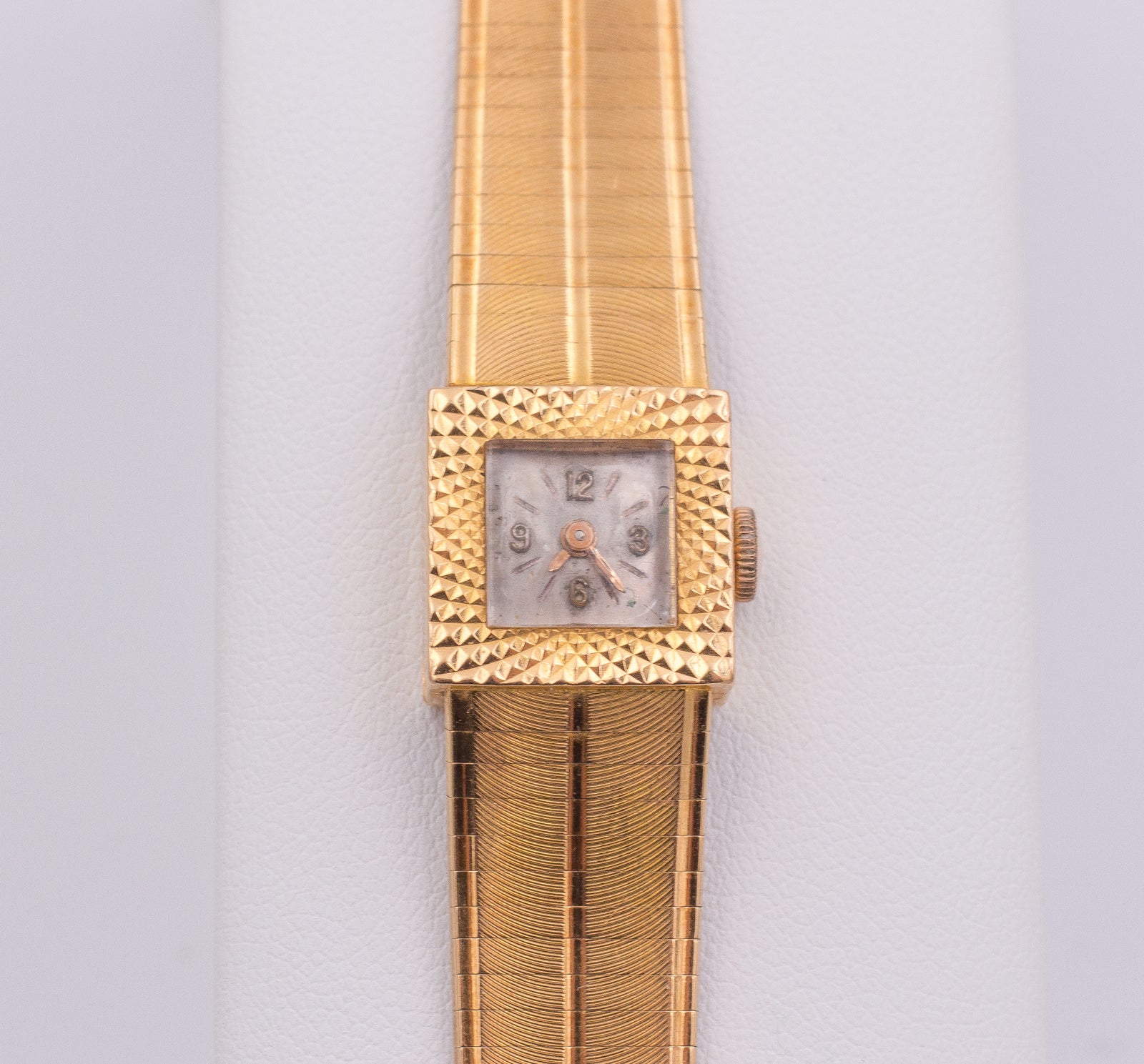 Bracelet De Montre Vintage Années 60 - Or 10 Carats, Extension 19mm, Texture Ondulée RARE