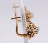 Gold earrings with colorless stone, early 900s - Antichità Galliera