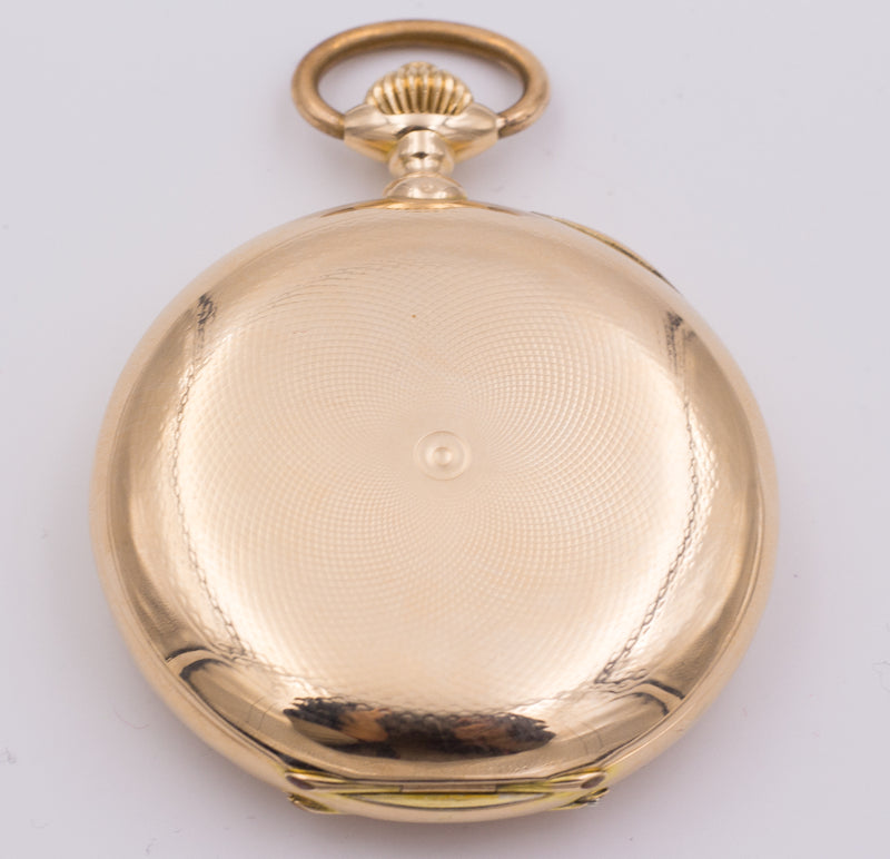 Orologio da tasca savonette Chronometre in oro 14k con scappamento a "detente" . Fine '800 - Antichità Galliera