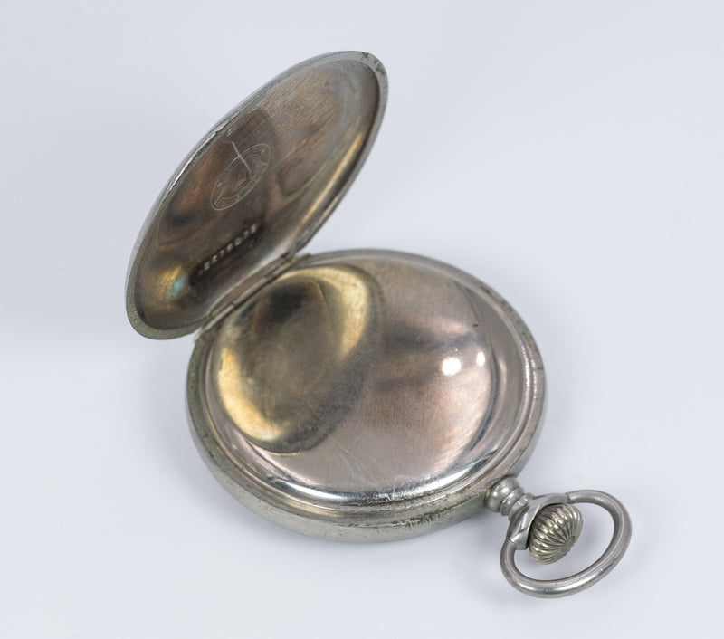 Orologio da tasca Longines in acciaio, 1911 - Antichità Galliera