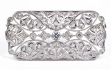 Antique Art Decò brooch in platinum with brilliant cut diamonds and rosettes - Antichità Galliera