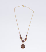 Vintage Halskette aus 18 Karat Gold mit Granaten, 50er Jahre - Antichità Galliera