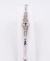 Vintage Armband aus 18 Karat Weißgold mit Diamanten im Brillantschliff, 30er Jahre