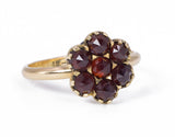 Vintage Ring aus 18 Karat Gold mit Granaten, 50er Jahre - Antichità Galliera