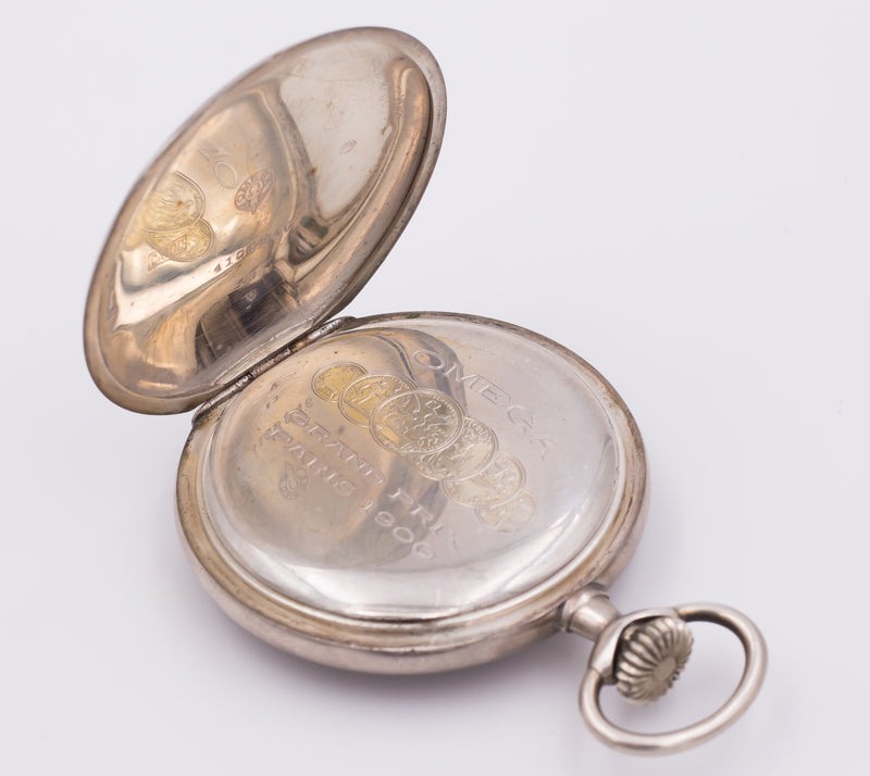 Orologio da tasca Omega in argento , primi del '900