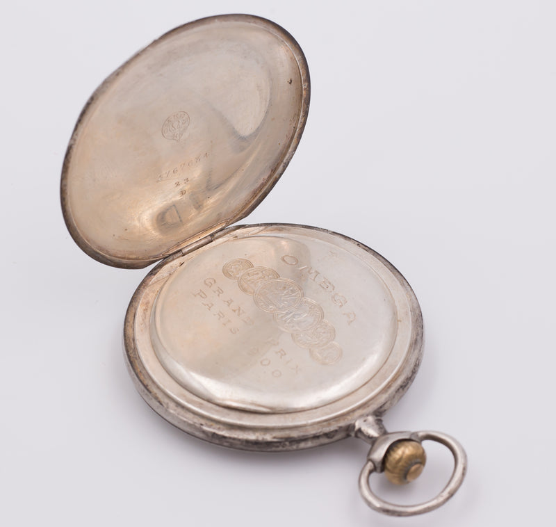 Orologio da tasca Omega savonette in argento , primi del '900