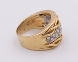 Vintage Goldring mit Diamanten im Brillantschliff