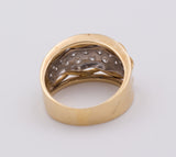 Vintage Goldring mit Diamanten im Brillantschliff