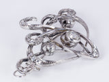 Antike Jugendstilbrosche aus 18 Karat Gold mit Diamanten im Coroné-Rosenschliff, 1910 - Antichità Galliera