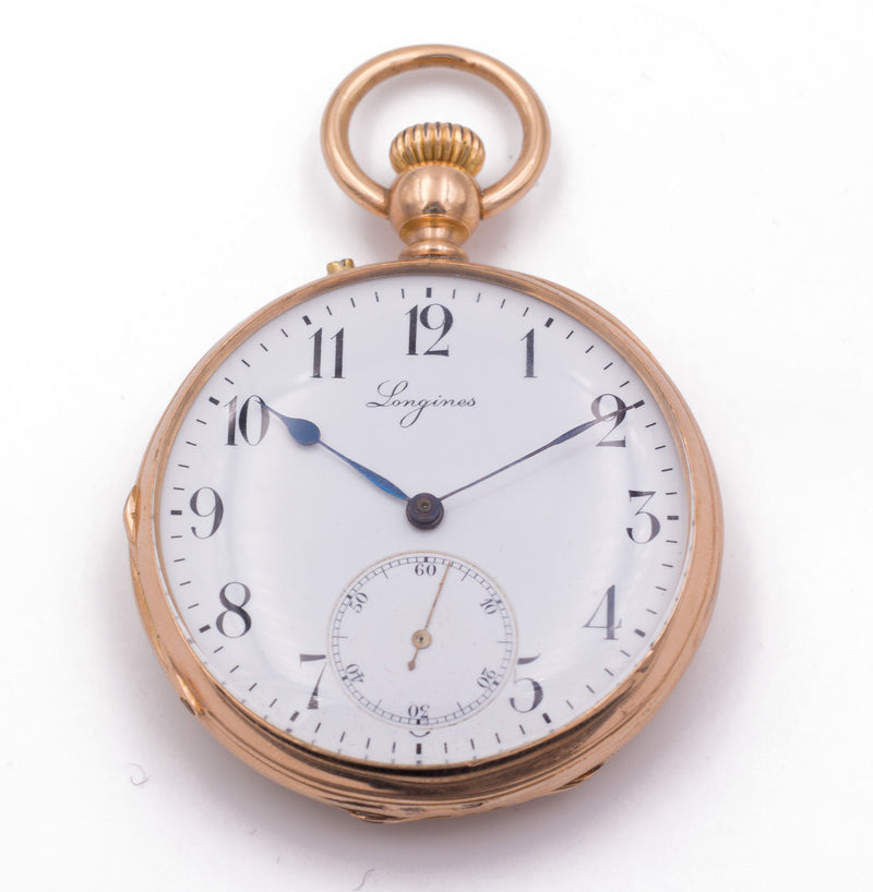 Longines pocket watch in gold, late 19th century