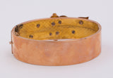 Bracciale antico rigido borbonico in oro 9k con perline