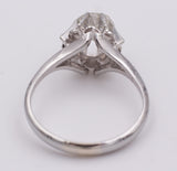Solitärring aus Weißgold mit Diamant im Altschliff (0.80 ct ca.), 40er Jahre