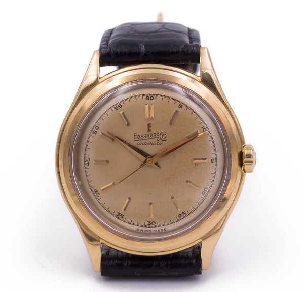 Eberhard vintage automatic gold wristwatch, 1950s