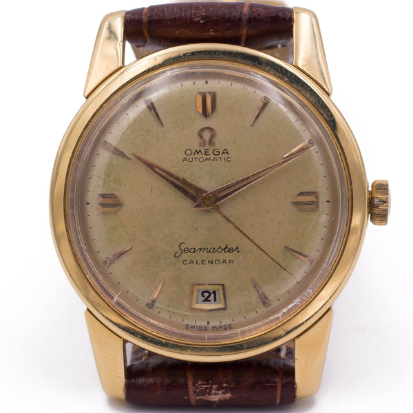 Omega Seamaster vintage watch in 18k gold automatic hammer, 19