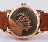 Longines Flaggschiff, goldene Vintage-Armbanduhr, 1950er Jahre