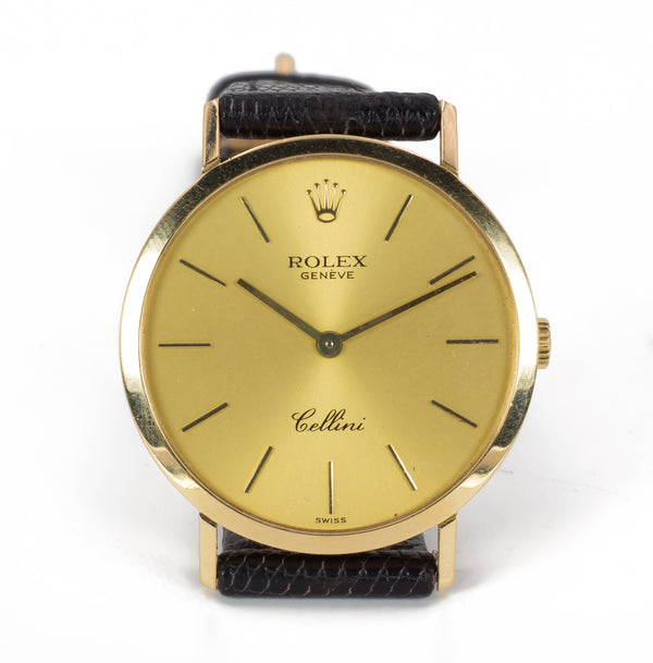 Vintage Rolex Cellini wristwatch in 18k gold, 1988