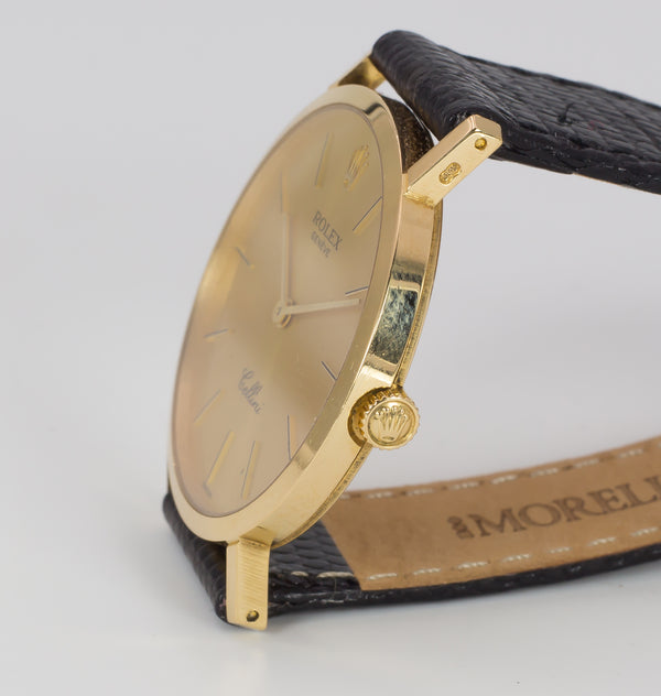 Vintage Rolex Cellini wristwatch in 18k gold, 1988