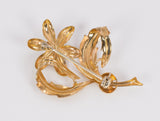 Vintage Brosche aus 18 Karat Gold mit Perle, 50er Jahre - Antichità Galliera