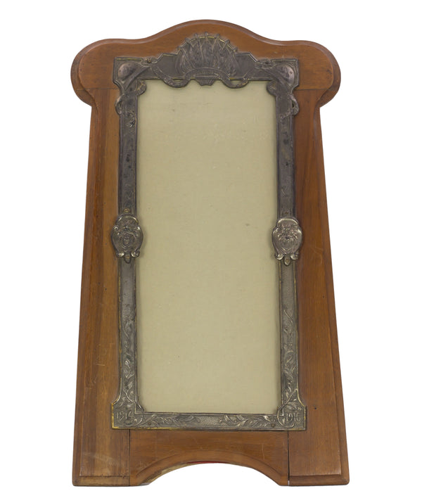 Art Noveau frame in wood and metal, dated 1914