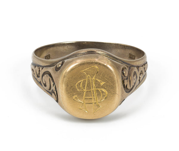 Anello antico in oro da uomo, fine '800