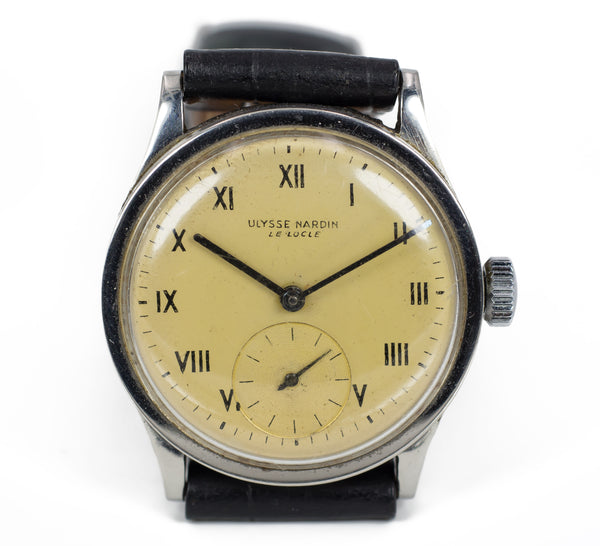 Ulysse Nardin vintage steel wristwatch, 1940s