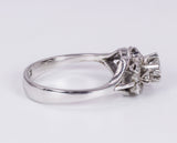 Vintage Ring aus 18 Karat Gold mit zentralem Diamanten im Brillantschliff (0.35 ct) - Antichità Galliera