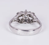 Vintage Ring aus 18 Karat Gold mit zentralem Diamanten im Brillantschliff (0.35 ct) - Antichità Galliera