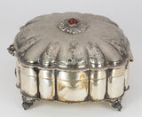 Schmuckschatulle in Silber mit Karneol, 50er Jahre