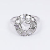 Antiker Ring aus 18 Karat Weißgold mit Diamanten im Coroné-Rosenschliff, Anfang des 900. Jahrhunderts - Antichità Galliera