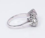 Antiker Ring aus 18 Karat Weißgold mit Diamanten im Coroné-Rosenschliff, Anfang des 900. Jahrhunderts - Antichità Galliera