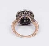 Antique 18K gold ring with central pearl and diamond rosettes, early 900s - Antichità Galliera