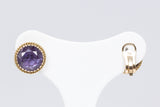 Vintage 18k gold earrings with purple sapphires, 50s - Antichità Galliera