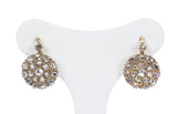 Antique 18k gold earrings with diamond rosettes, early 900s - Antichità Galliera