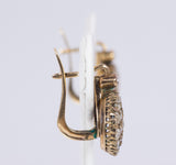 Antike Ohrringe aus 18 Karat Gold mit Diamantrosetten, Anfang des 900. Jahrhunderts - Antichità Galliera