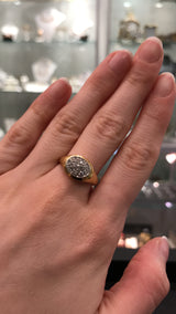 Vintage 18 Karat Gold Ring mit Diamanten