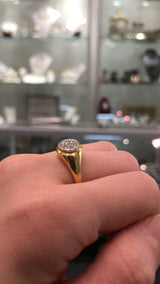 Vintage 18 Karat Gold Ring mit Diamanten