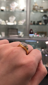 Vintage 18 Karat Gold Ring mit Diamanten