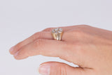 Antiker Chevalier-Ring aus 18 Karat Gold mit Diamanten im Pink Coroné-Schliff, 30er / 40er Jahre - Antichità Galliera