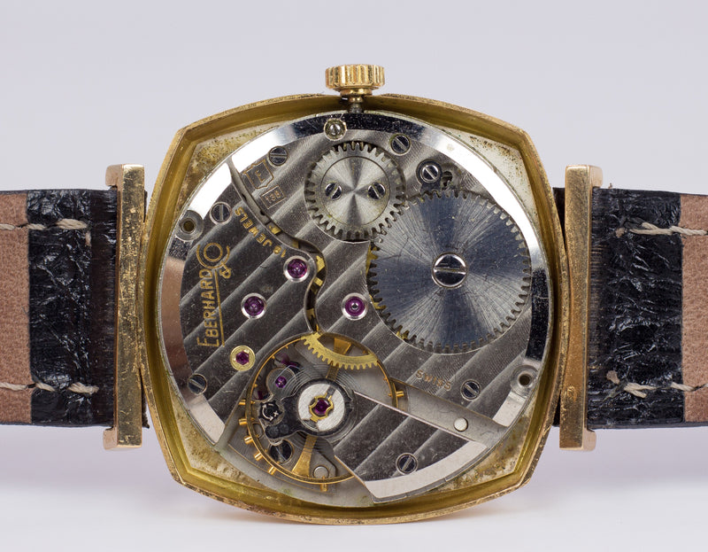 Orologio da polso vintage Eberhard in oro 18k, anni 60/70 - Antichità Galliera