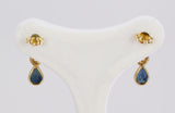 Vintage Ohrringe aus 18 Karat Gold mit Saphiren und Diamanten, 70er Jahre
