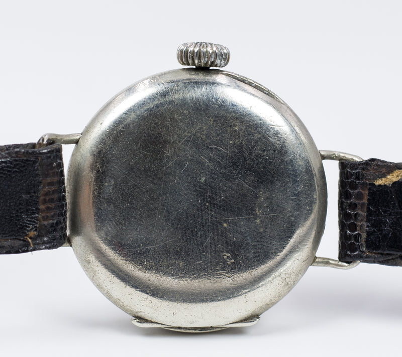 Orologio da polso  N.W.Co da trincea in argento, primi del 900