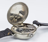 Reloj de pulsera plateado Trench de NWCo, principios del siglo XX