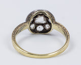 Ring aus 18 Karat Gold mit Diamantkronenrosen, Anfang des 900. Jahrhunderts